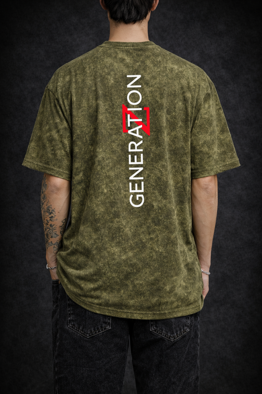 Generation Z - Acid Washed Oversized T-Shirt | BroCulture
